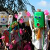 Rptitions pour le carnaval, dans la cour de l'cole